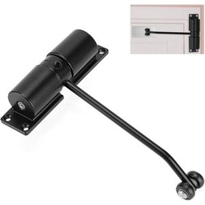 Automatische Deurdranger - Zwart - Deurdranger voor Binnen en Buiten - Compacte Deursluiter tot 30KG