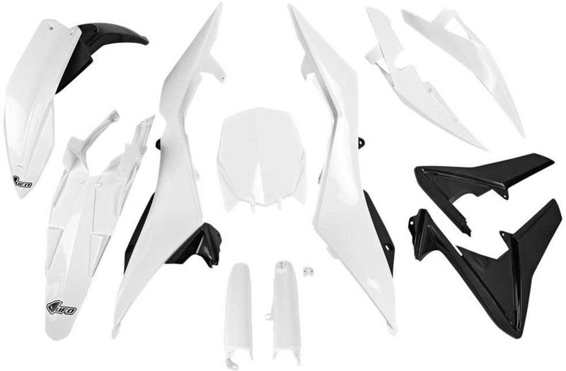 Ufo - HUKIT612F-041 - Vorkbeschermers & Kunststofkit - Wit - Husqvarna TC 449/499 2011-2013