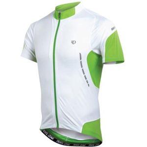 Pearl Izumi - Elite Jersey - Sportshirt - Wit met Groen - Aangesloten
