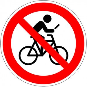 Niet appen op de fiets sticker 300 mm