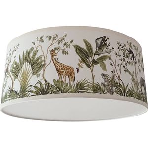 Plafondlamp Jungle  Kinderkamer plafondlamp - Jungle plafondlamp - Lamp voor aan het plafond - Dieren plafondlamp | Diameter 35cm x 15cm hoog | E27 fitting maximaal 40 watt | Excl. Lichtbron