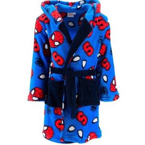 Spider-Man Marvel Badjas - Blauw - zachte fleece ochtendjas - Spiderman - maat 98