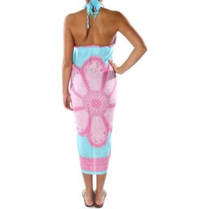 Pareo Sarong Omslagdoek - Roze Licht blauw