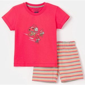 Woody pyjama baby jongens - rood - lieveheersbeestje - 251-10-PSS-S/498 - maat 86