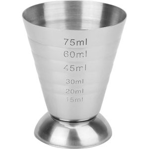 WiseGoods - Premium Cocktail Maatbeker - Zilver - 75ML - Maatbekers