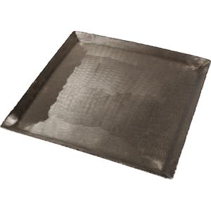 PTMD Pearce Vierkant Plateau - 47 x 47 x 3 cm - Aluminium - Zilver