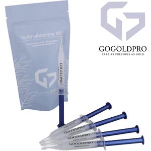GoGoldPro Refill Set - 5 Gelspuiten - Peroxide Vrij - Stralend Witte Tanden - 3D LED - Snel Resultaat - Tandenbleek.