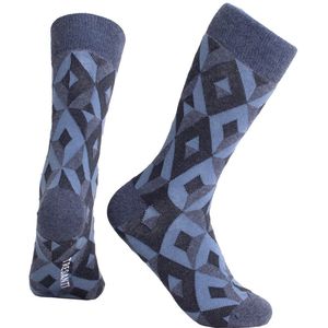 TRESANTI | DAMIANA | Sokken met geometrisch patroon | Donker Blauw | Size 39/42
