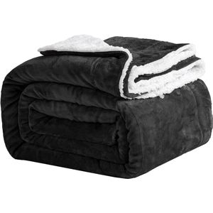 Knuffeldeken - Warm en Ademend - 1 stuk - Flanel en Sherpa