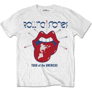 The Rolling Stones - Tour Of The Americas Heren T-shirt - L - Wit