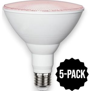 5-Pack | Voor planten - Reflector lamp - E27 - 16W - Rood