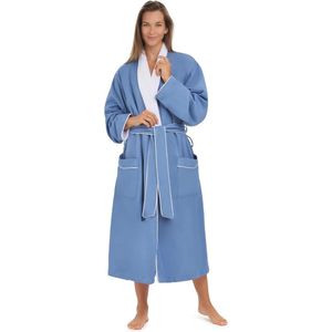 Pluche gevoerde microvezel badjas voor dames of heren - super zachte, duurzame luxe spa, resort & hotel badjas, royaal formaat
