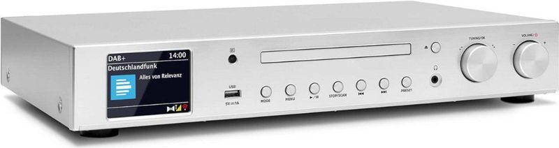 ApexArte - DAB Tuner Receiver - Wit - Internet Radio met Wifi en DAB+ - CD Speler