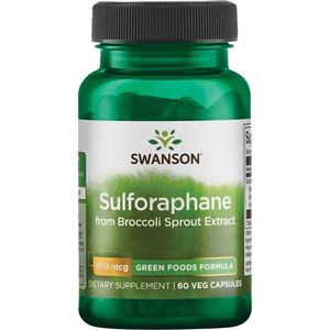 Swanson - Sulforafaan uit Broccoli - 400 mcg - 60 Plantaardige Capsules