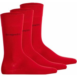 Bugatti - Sokken - Rood - Katoen - Set van 3 paar