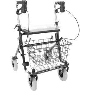 Premis Provo - Rollator - 2de Generatie - Voorzien van omgekeerde handvatten - Metallic Zwart