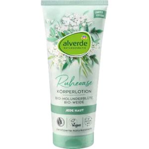Alverde Naturkosmetik Bodylotion Ruheoase | 1x 200 ml - Met biologische vlierbloesem- en biologische wilzenextract
