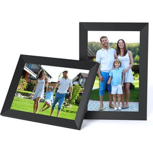 2-pack digitale fotolijst 10,1 inch WiFi met HD touchscreen - slimme cloud-fotolijst voor foto's en video's