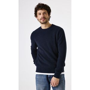 Garcia Heren trui blauw (Maat: S) - Effen - Halslijn: Ronde hals,