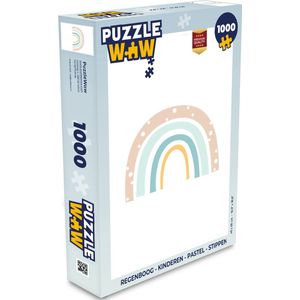 Puzzel Regenboog - Kinderen - Pastel - Stippen - Baby - Legpuzzel - Puzzel 1000 stukjes volwassenen
