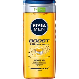 NIVEA Men Boost Douchegel - 3 x 250 ml - Voordeelverpakking