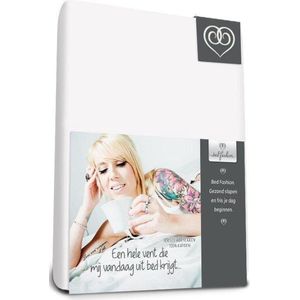 Bed-Fashion jersey topdek split hoeslaken Creme - 200 x 210 cm - Beige