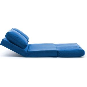 Comfortabele en stijlvolle 2-zits slaapbank - 100% metalen frame - Blauw
