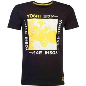 Nintendo Super Mario Heren Tshirt -S- Festival Yoshi Zwart
