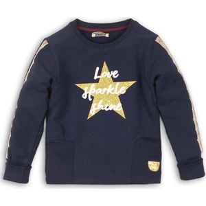 DJ Dutchjeans Meisjes Sweater - Navy - Maat 152