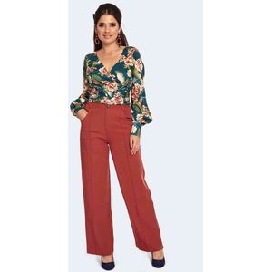 Voodoo Vixen - Rust Wijde broek - L - Rood