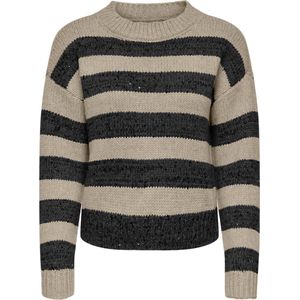 ONLY - ONLDUNDEE LIFE LS SEQ STRIPE O-NECK KNT - Dames - Gebreide truien