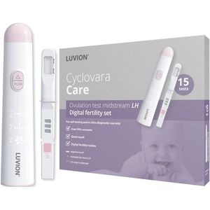 LUVION - Digitale Ovulatietest - Herbruikbare Testhouder met 15 Testen - Digitale Uitslagweergave