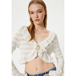 V-kraag Ruches Gedetailleerd Vest