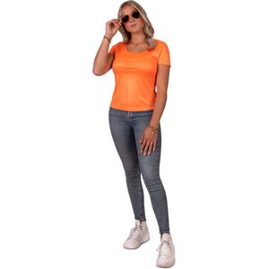 T-shirt Dames Neon Oranje - Maat S