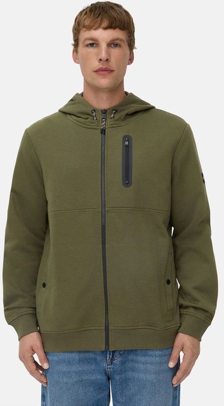 camel active - Sweatjack - Bosgroen - Met Capuchon