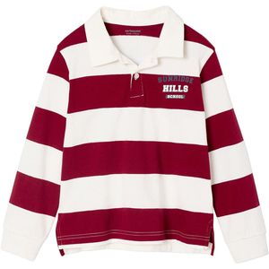 Polo - Bordeauxrood - Gestreept - Jongens