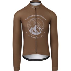 Gravel Fietsshirt Lange Mouwen Venture Heren - Bruin