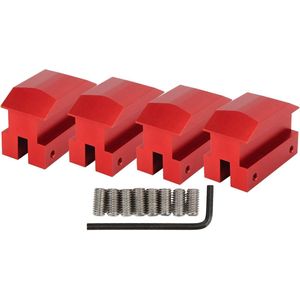 Lift Pads - Billet Aluminium Jack Pad - 6e Gen Camaro - 4 Stuks Rood - Vloer Jack Bout - Jack Punten - 2016-2024