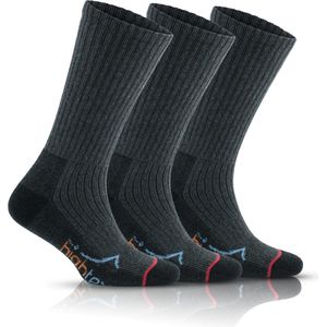 GoWith-katoen sokken-wandelsokken-3 paar-warme sokken dames-dames sokken-sokken heren-antraciet-39-41