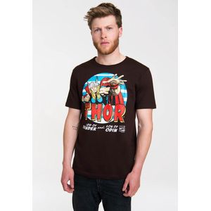 Logoshirt - T-Shirt Thor - Donkerbruin - Marvel