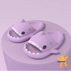 SHARKYSLIDES - JUMPYTOYS - Badslippers - Haai Slippers - Kerstcadeau - X-mas gift - Kerstmis - EVA Product - PURPLE RAIN