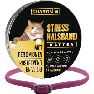 Halsband kat paars - Feromonen - Anti-conflict voor katten - Anti-stress - geruststellend - Alternatief voor Feliway