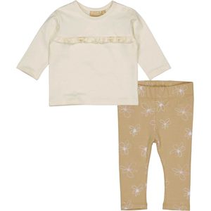Levv meisjes baby setje Shirt en legging Beige maat 56