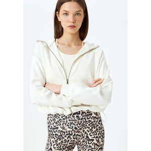 Capuchon kraag Rits gedetailleerd Kapuzensweatshirt