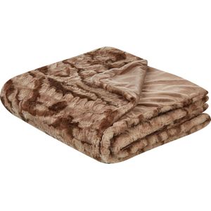 BAKIRA - Bedsprei - Bruin - 200 x 220 cm - Nepbont