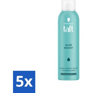 5 x Taft - Texturizing Spray - Aloe Boost - Lichtgewicht volume - 150 ml - Haarspray - Textuur Spray - Aloe Vera - Niacinamide - Volume Haar
