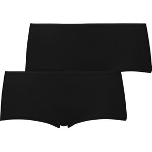 Hunkemöller Dames Lingerie 2 katoenen boxers Kim - Zwart - maat S