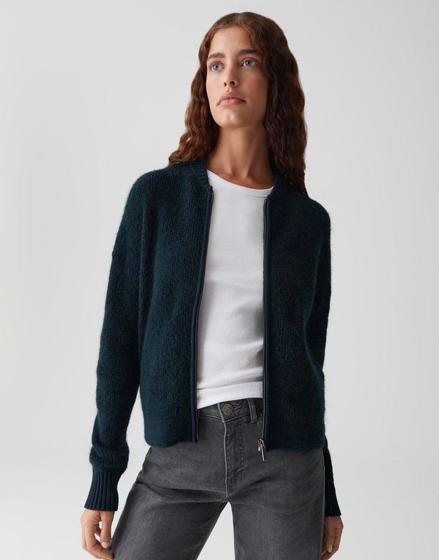 OPUS Vest blauw (Maat: 34) - Effen - Halslijn: Ronde hals,