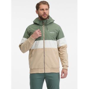 Jas Jinig groen/beige streep zomerjas Ragwear - maat L