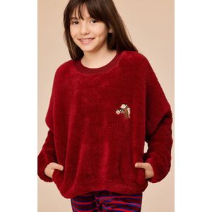 Woody pyjama dames - pony - donkerrood - 252-10-WPI-M/495 - maat M